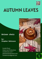 Autumn Leaves Unison choral sheet music cover